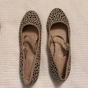 Animal print ballet flats